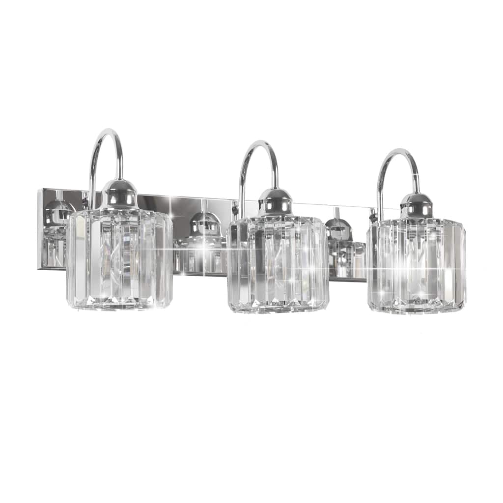 ExBrite Modern Silver Dimmable Bathroom Vanity Light