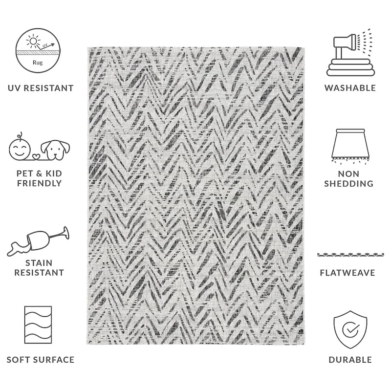 SAFAVIEH Courtyard Thin Indoor/ Outdoor Waterproof Patio Backyard Rug