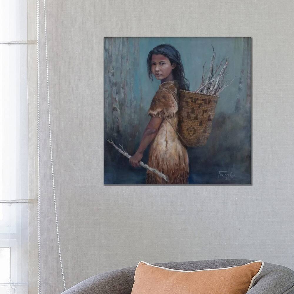 iCanvas "The Kindling Collector" by Jan Perley Canvas Print