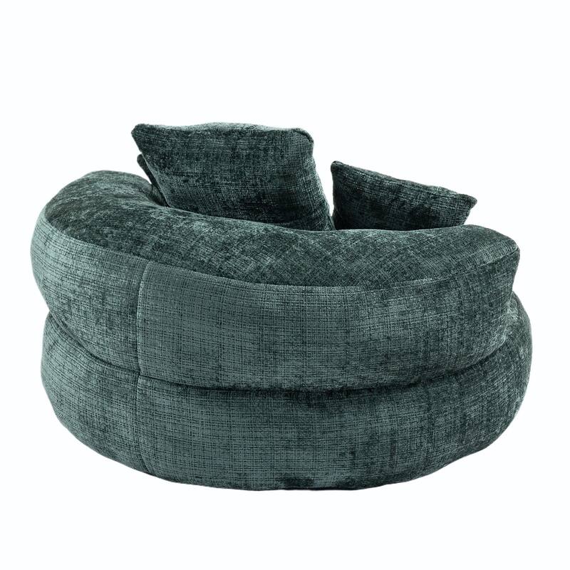 Durable Lazy Sofa Comfort Lounger, High Back Bean Bag Couch with 3 Pillows