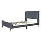 preview thumbnail 50 of 72, Twin/Full/Queen Size Velvet Upholstered Platform Bed Frame with Headboard and Wooden Slats Support, No Box Spring Needed