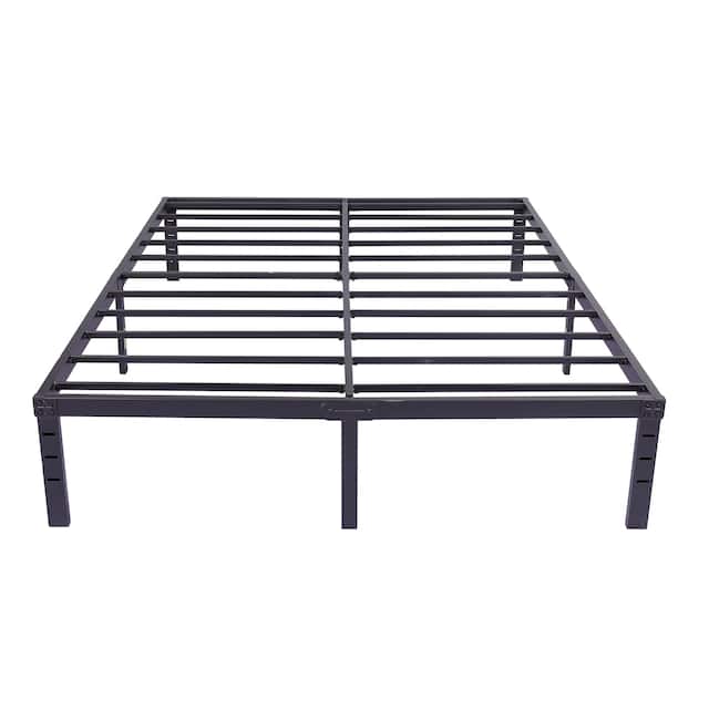 NNV 14" 3500 lbs Heavy Duty California Bed Frame, Duty Steel Slat Metal Bed Frame