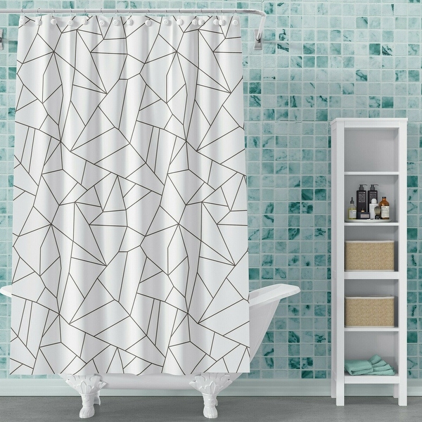 PEVA Vinyl Shower Curtain Geometric Abstract 72