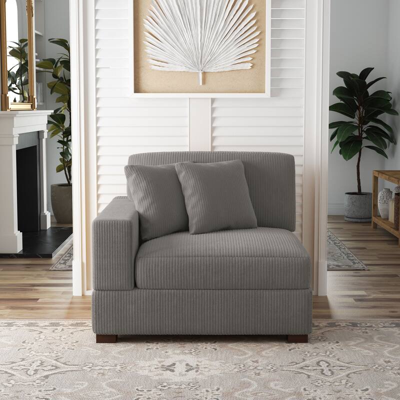 Modern Modular Sectional Sofa Corduroy Chaise Lounges