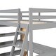 preview thumbnail 23 of 23, Multi-Functional Twin Size Loft Bed with Ladder, Shelves and Desk, Space-saving, Health and Comfort, Sturdy Construction, White