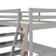 preview thumbnail 11 of 11, Twin Size Loft Bed with Ladder, Shelves and Desk, Space-saving, Grey