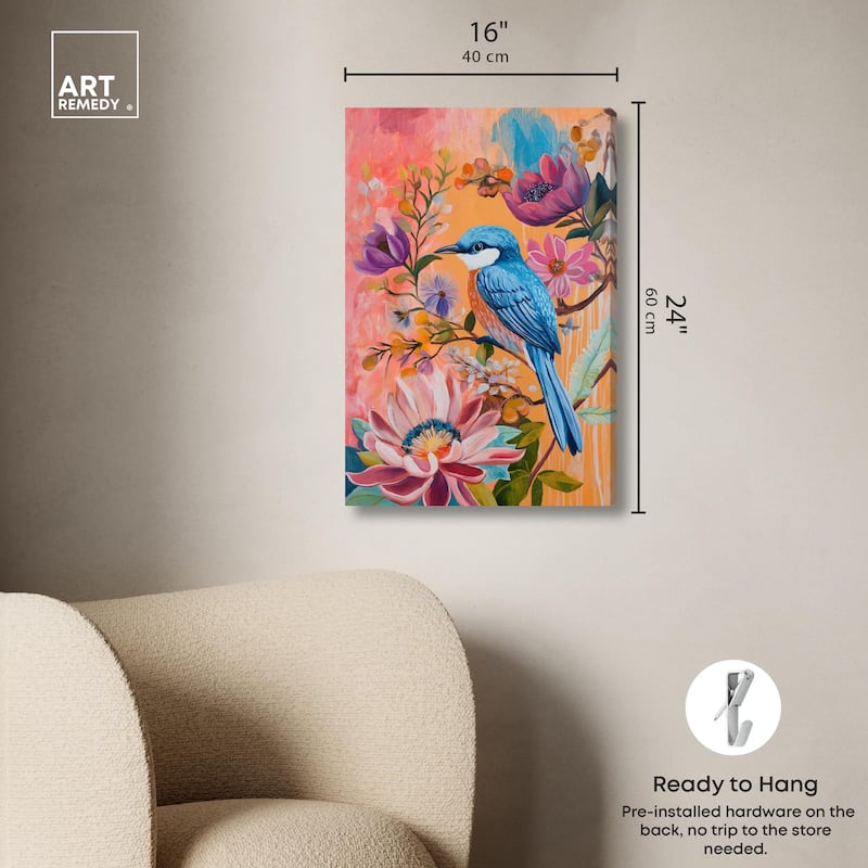Spring Bird Canvas by Art Remedy, Gallery Wrapped