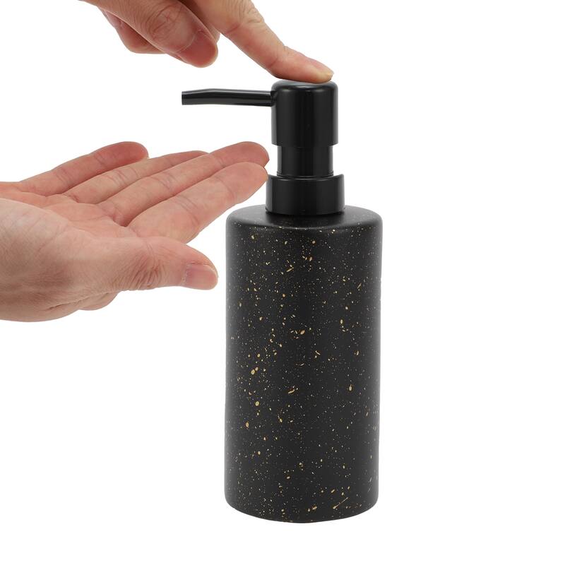 Cylindrical Simple Soap Pump Dispenser for Bathroom Hotels 350ml 1 Pcs