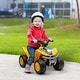 preview thumbnail 2 of 7, Qaba CAT Licensed Kids ATV, 6V Four-Wheeler for Kids, Electric Ride on ATV with Horn, LED Headlights, Yellow