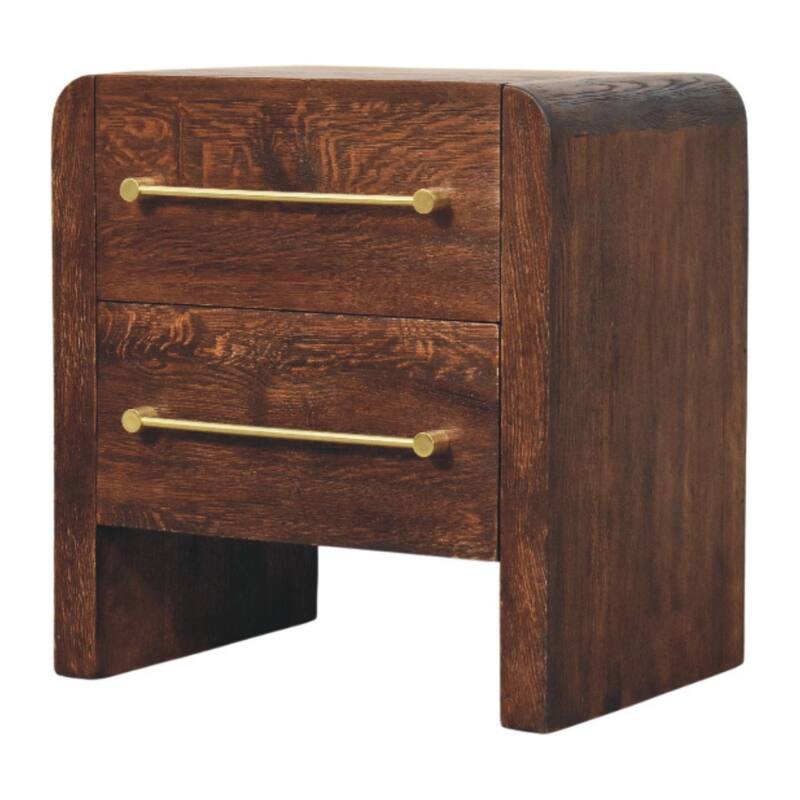 Copenhagen 2-Drawer Nightstand in Smoked Oak