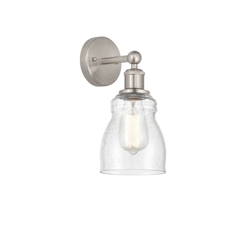 Innovations Lighting 616-1W-12-5 Ellery Sconce Ellery 12" Tall Wall - Brushed Satin Nickel / Seedy