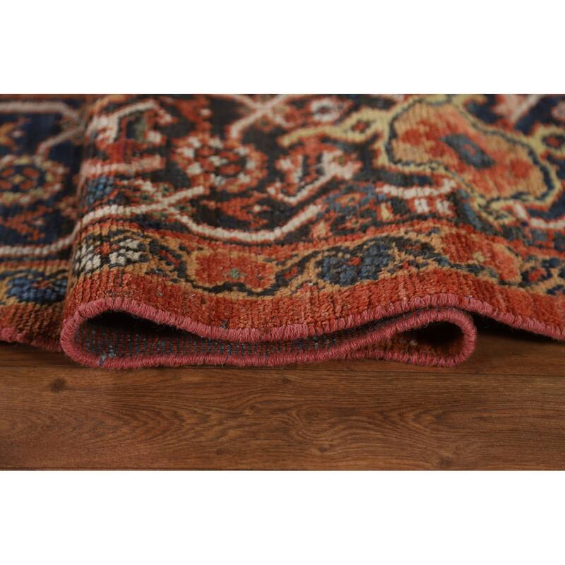 Pre-1900 Antique Mahal Persian Area Rug Hand-Knotted Wool Carpet - 8'4"x 12'0"