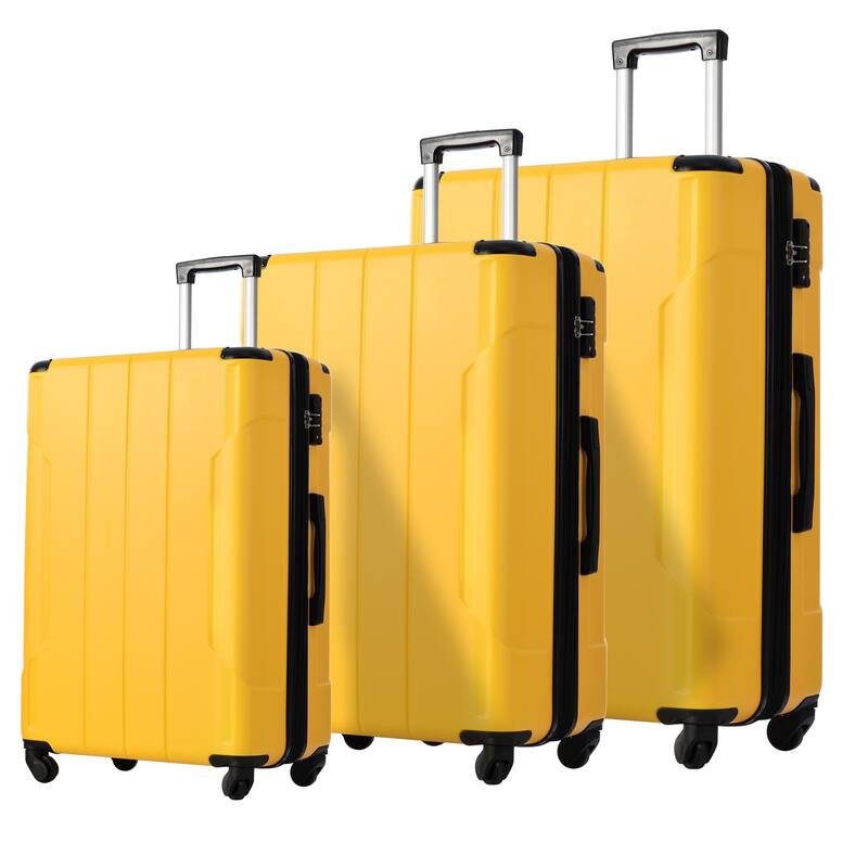 Luggage Sets, 3 Piece Luggage Expandable Suitcase Set, ABS Hardshell 4-Wheel Spinner Luggage with TSA Lock