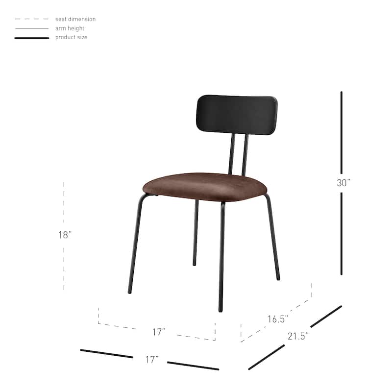 NPD Furniture Judith PU Dining Side Chair (Set of 4)