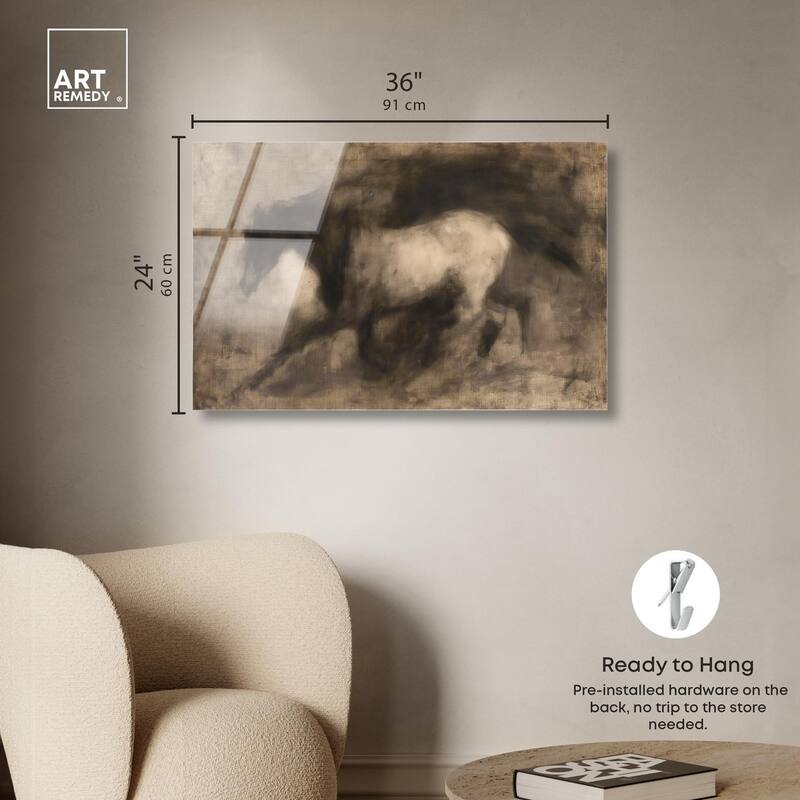 Dark Horse Acrylic by Art Remedy, Ready to Hang