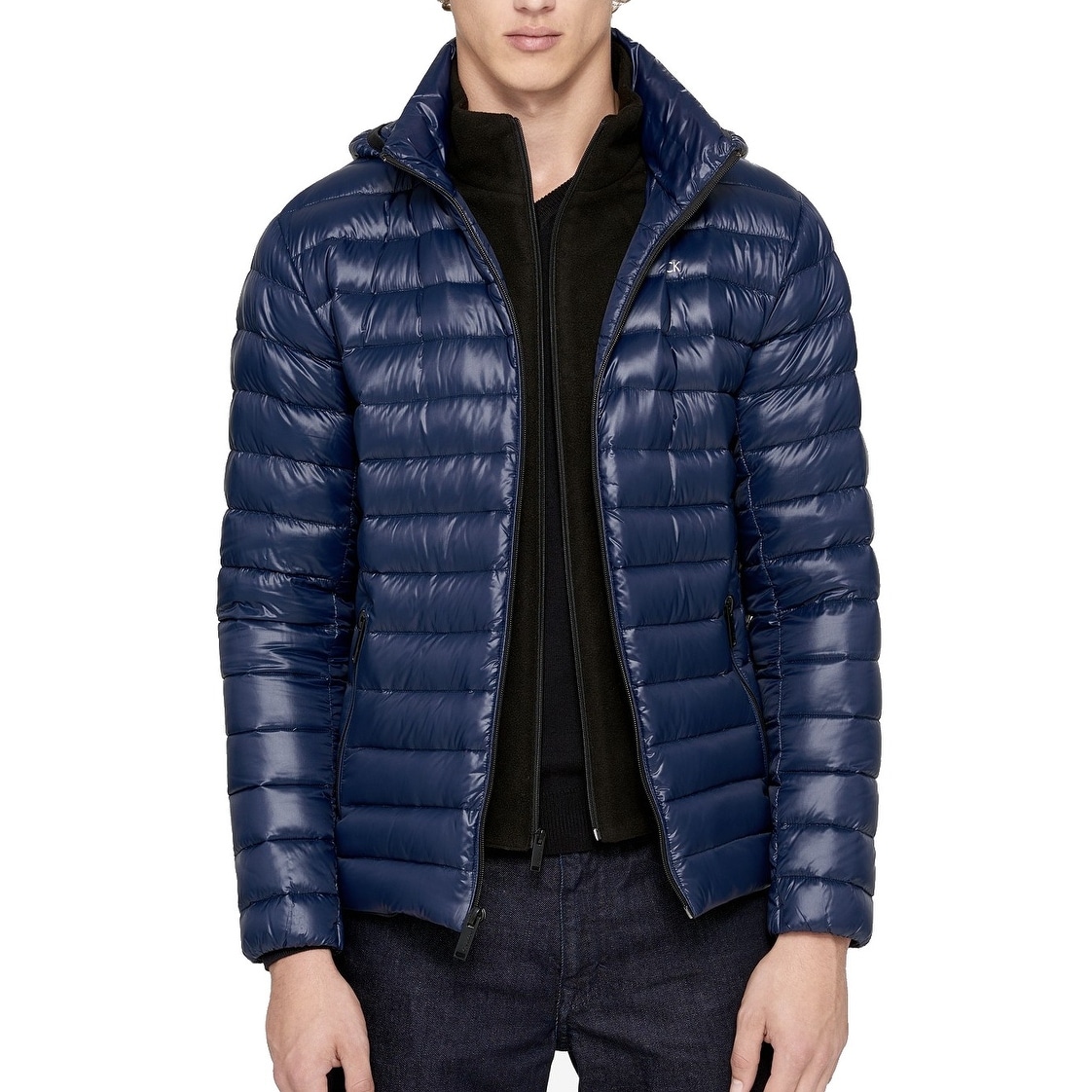 calvin klein blue puffer jacket