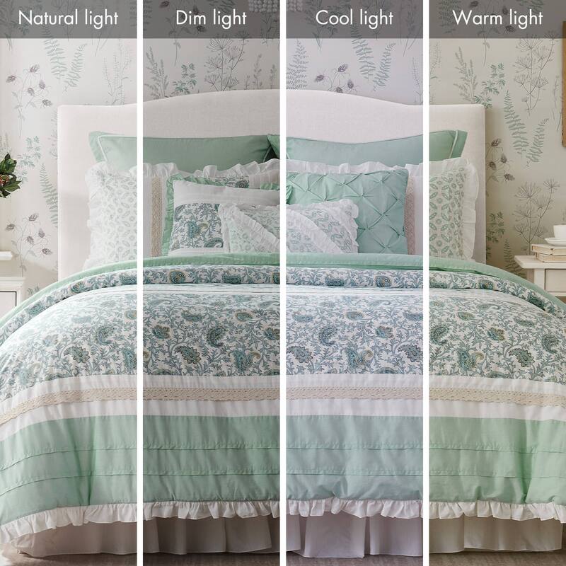 Madison Park Vanessa 9 Piece Cotton Percale Comforter Set