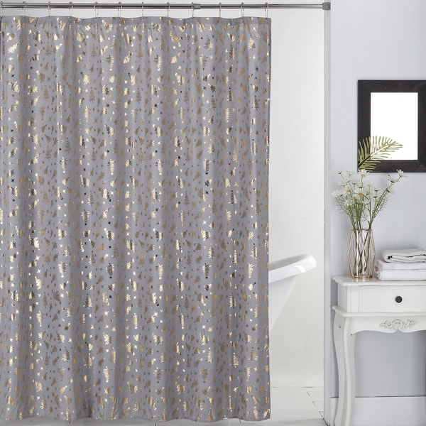 Reviews for Shane Aqua/Grey 72 in. Embroidered and Pieced Shower Curtain  with Liner