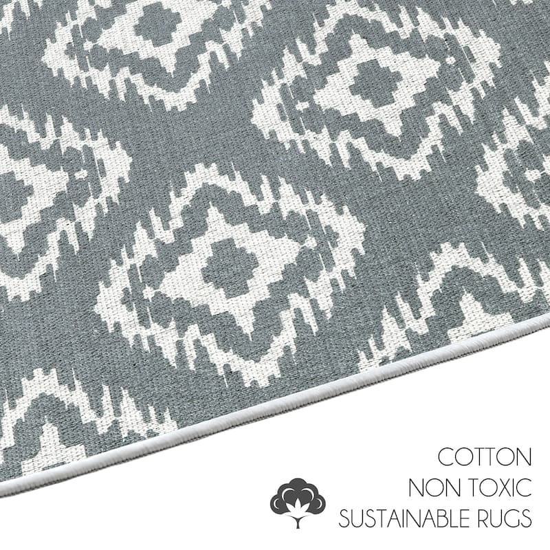 Sussexhome Heavy Duty Ultra Thin Non Slip Washable Cotton Indoor Rug - 2' x 3'