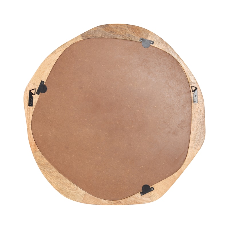 Kate and Laurel Hera Round Mirror Wood - 26x26