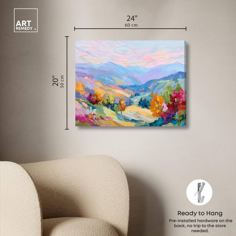 Colorful Valley I Canvas by Art Remedy, Gallery Wrapped