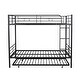 preview thumbnail 6 of 11, Full Over Full Metal Bunk Bed with Trundle, Black