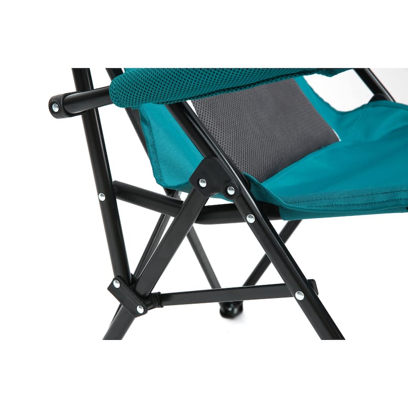 250LBS Portable Collapsible High Back Lawn Chair with Cup Holder