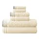 Modern Threads Damask Jacquard 6-piece Embellished Border Towel Set - Ivory