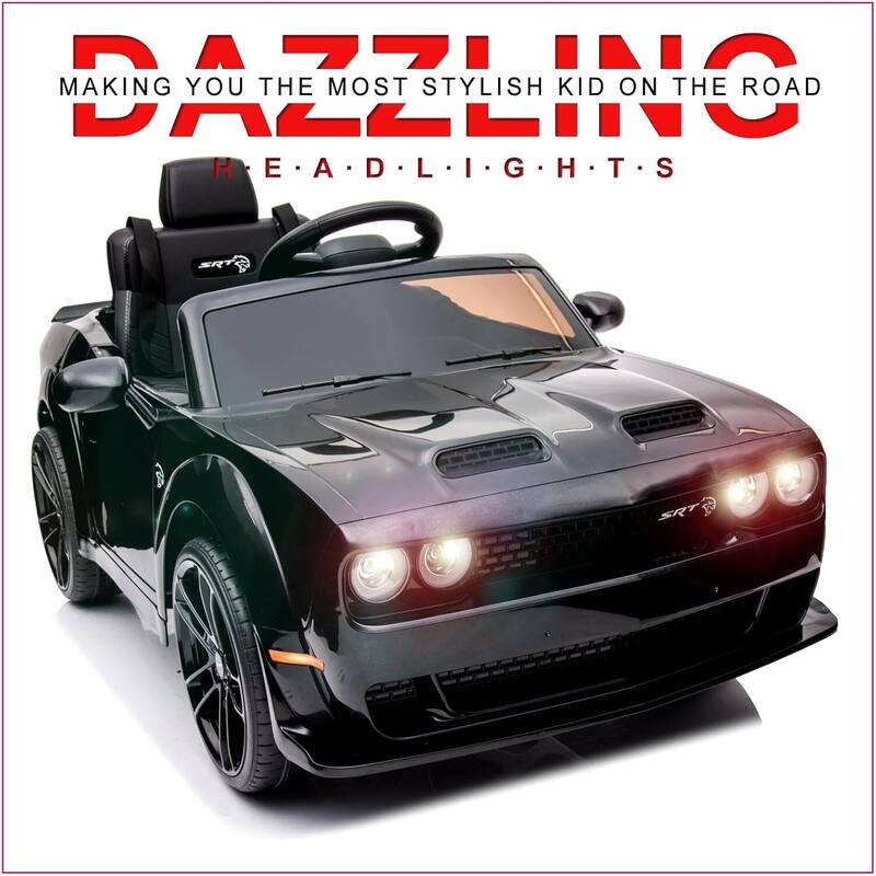Kids Electric Car Licensed Dodge Challenger Ride On Car 12V