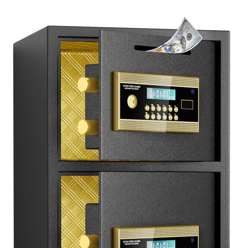 Large Double-door Coin-operated Safe,Digital Security Safe with Fireproof and Waterproof Bag,6.0 Cubic Feet Safe Box