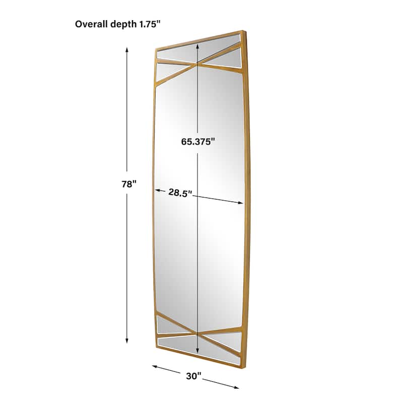 Uttermost Gentry Oversized Gold Mirror - 30"W x 78"H x 1.75"D