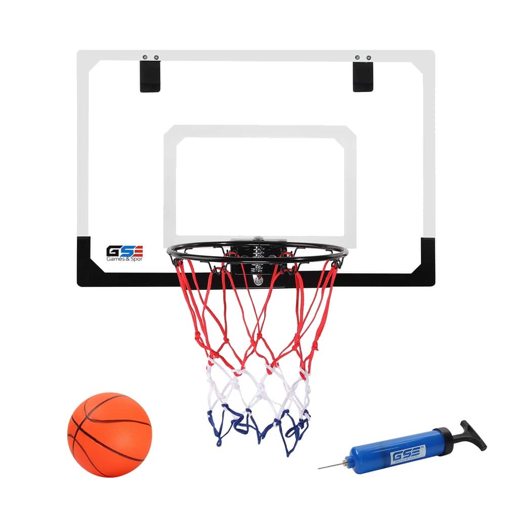 GSE™ 17"x12" Over-The-Door Basketball Hoop with Basketball & Pump, Mini Basketball Backboard & Hoop Set