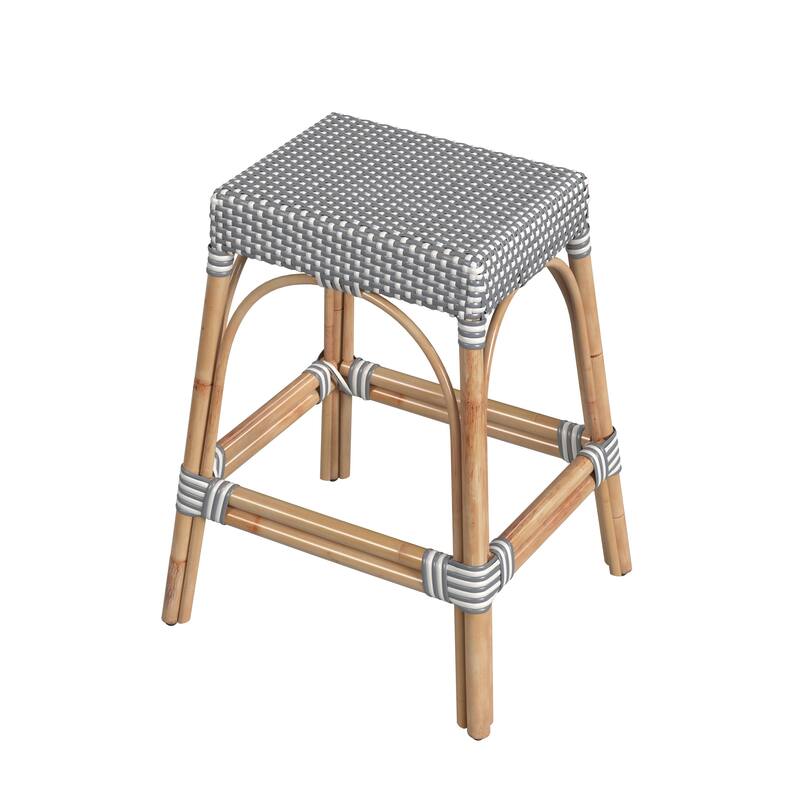 Robias 24.5" Rattan Rectangular Counter Stool