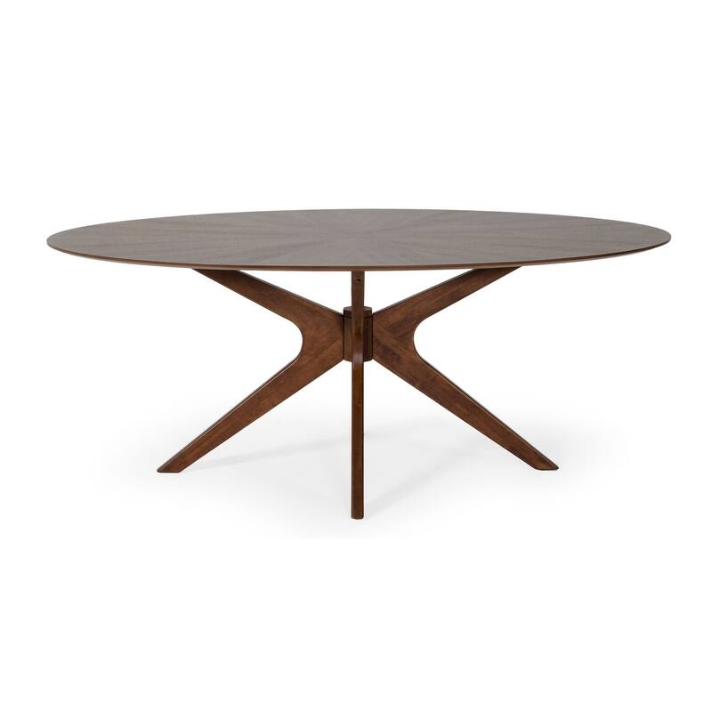 Modrest Prospect Modern Oval Walnut Dining Table