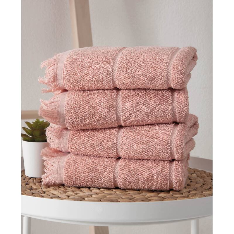Ozan Premium Home Mirage Collection 100% Turkish Cotton 4-Pc. Hand Towels - Pink