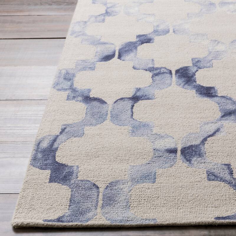 Hand-Hooked Rushden Moroccan Trellis Wool Area Rug