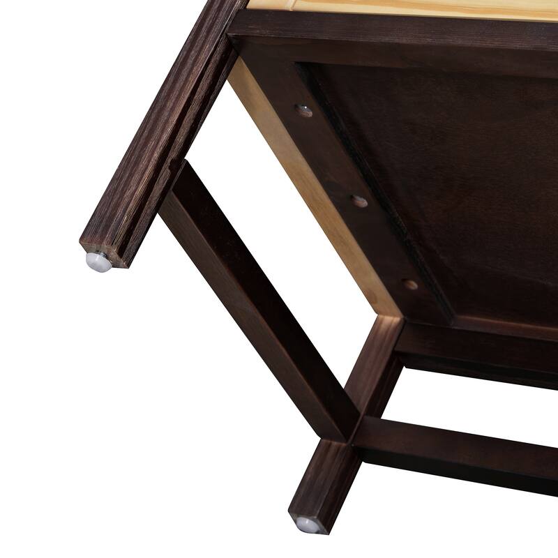 Natural Walnut Buffet Sideboard Storage Cabinet, Rattan Doors Accent Cabinet Console Table for Dining Room Living Room