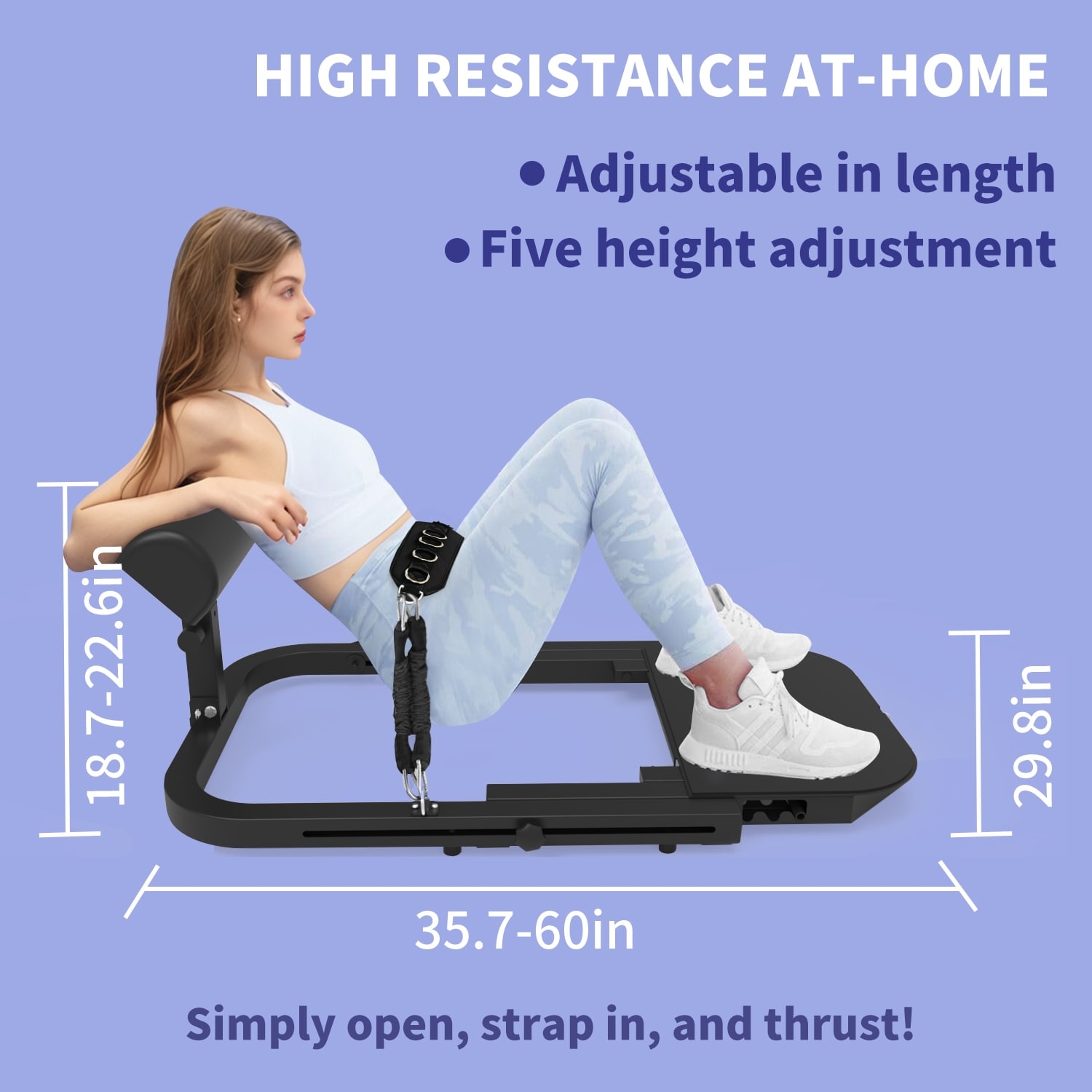 king vibrating thruster Hip Thruster for Home Gym, Hip Trainer with 180lb Resistance Band - Bed  Bath & Beyond