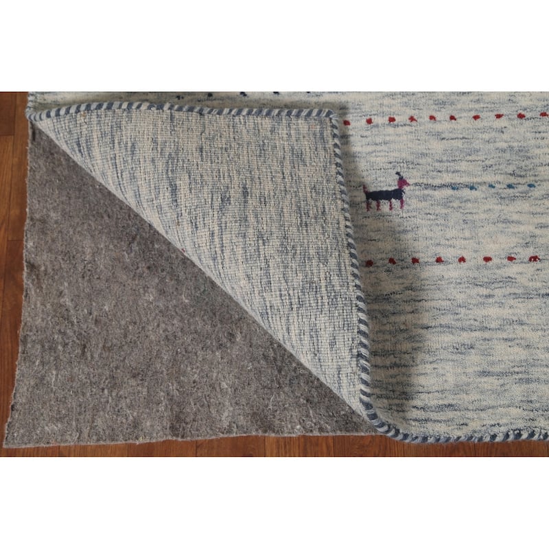 Gabbeh Oriental Area Rug Handmade Wool Carpet - 8'2"x 9'11"