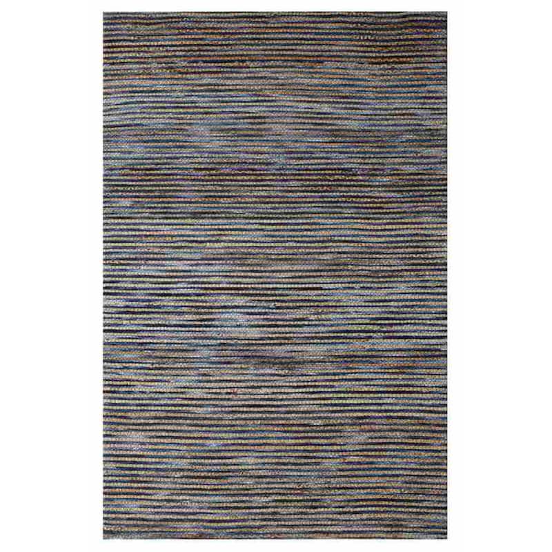 Sevita Stripe Natural Jute and Wool Blend Indoor Area Rug