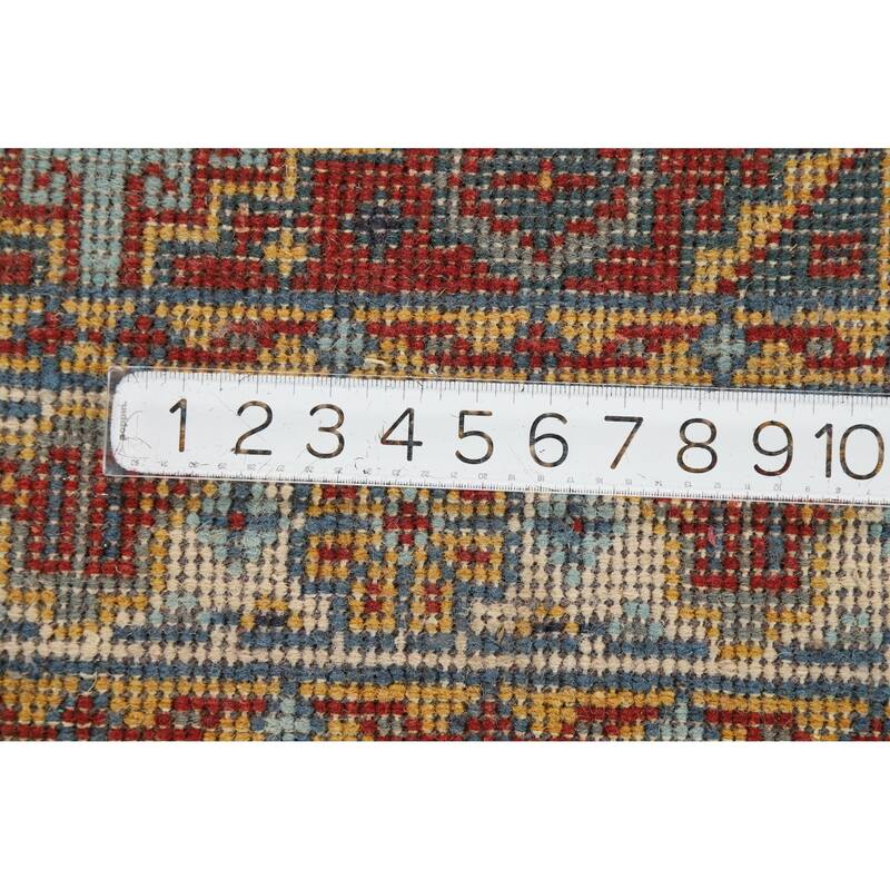 Hand Knotted Oriental 100% Wool Carpet Traditional Geometric Navy Blue & Blues Viss Area Rug - 5' 2'' X 3' 0''