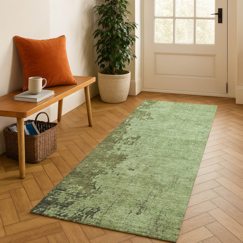 Premium Washable Super Soft Mayfield Rug - Aloe - 2'3" x 7'6"