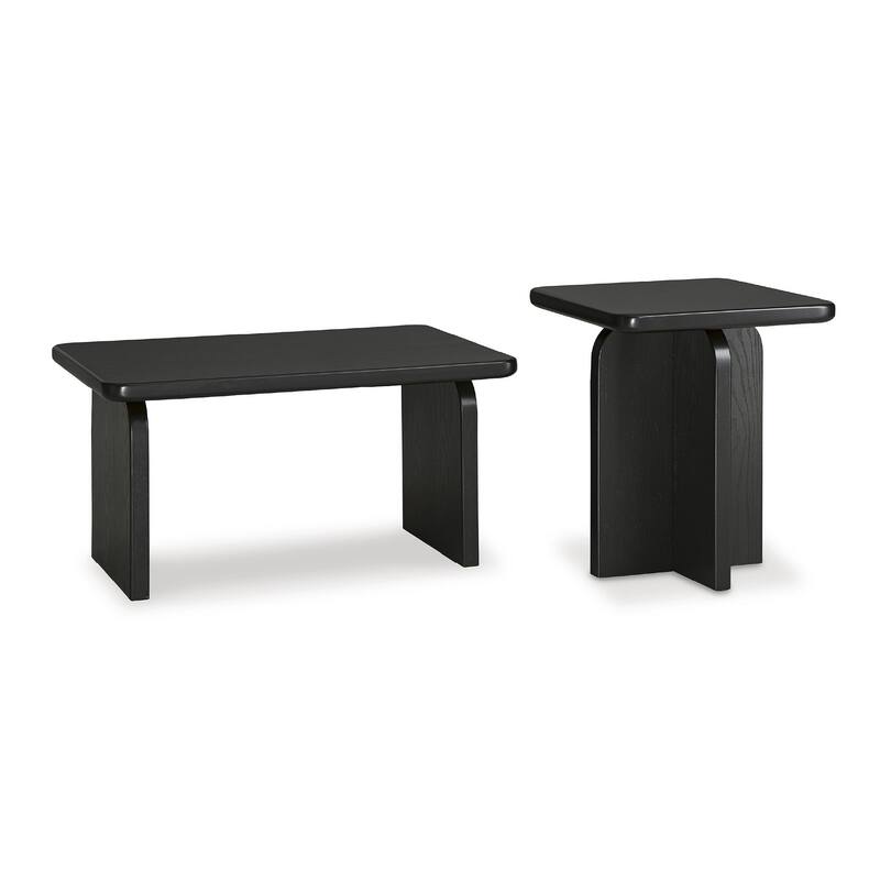 Signature Design by Ashley Mitchalli Black Occasional Table Set (Set of 2) - 36" W x 24" D x 18.88" H