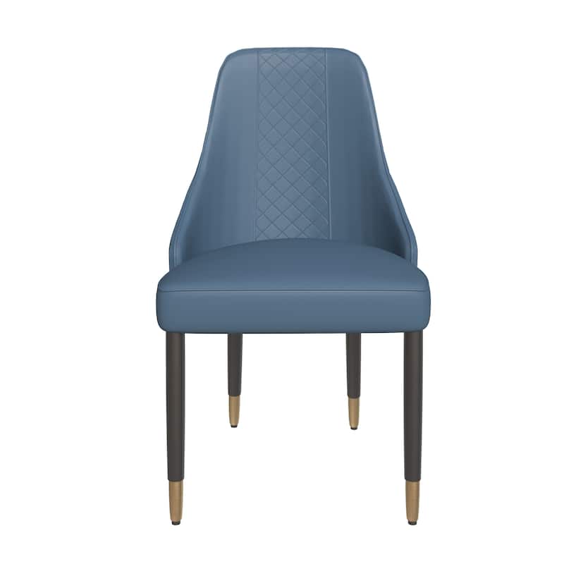 Allure Dining Chairs Fabtic/Leather Seat and Back in Oak Wood Set of 2