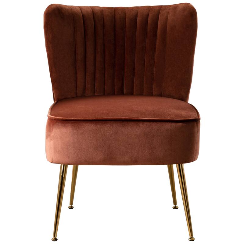 Farrah Upholstered Velvet Polyester Living Room Set With 22 inch Accent Chairs (3-Piece)