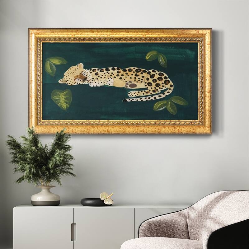 Lethargic Leopard II Premium Framed Canvas- Ready to Hang