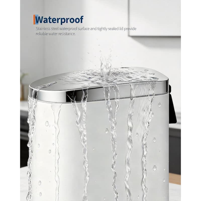 2.6 Gallon/10 Liter Slim Trash Can, with Removable Inner Bucket