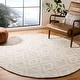 preview thumbnail 46 of 53, SAFAVIEH Handmade Marbella Asya Diamond Wool Rug 6' Round - Light Brown/Ivory - Round
