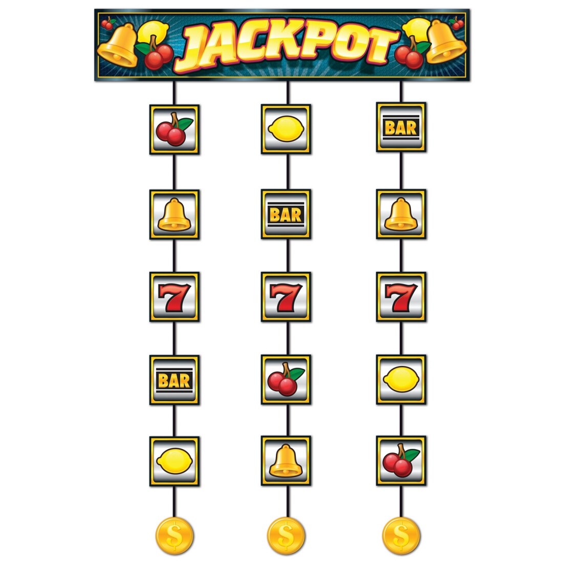 Shop Pack Of 12 Casino Royale Slot Machine Jackpot Stringer