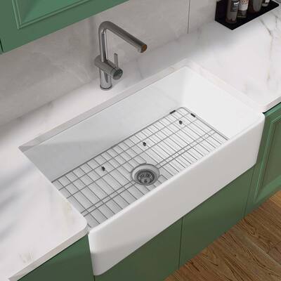 30 Inch Farmhouse Kitchen Sink Single Bowl Apron Front Kitchen Sink
